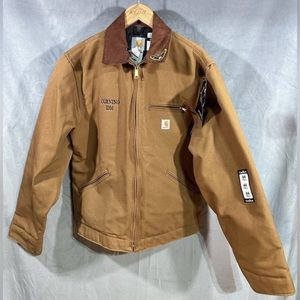 Vtg NOS Y2K Mens Carhartt J01 BRN Blanket Lined Detroit Jacket Sz 44 Tall